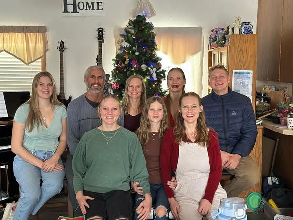 The Gilmore Family at home during the holidays